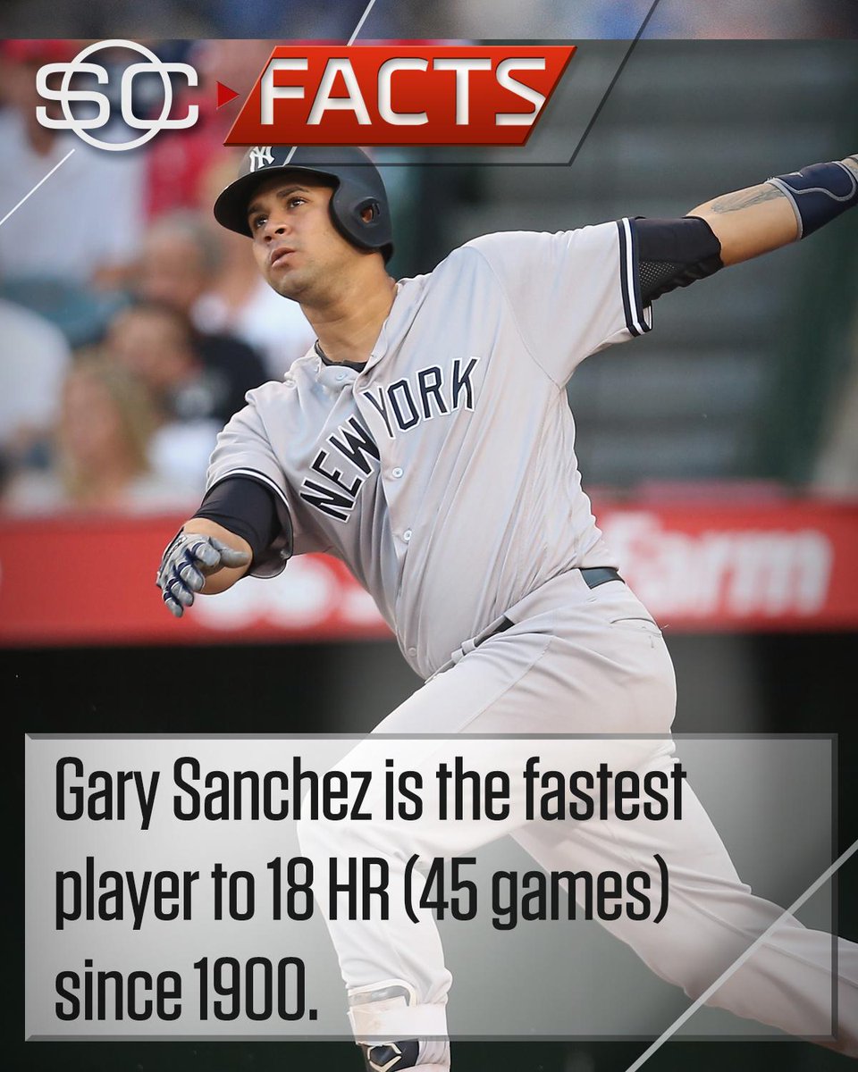 Gary Sanchez is the fastest to 18 HR in the modern era of baseball