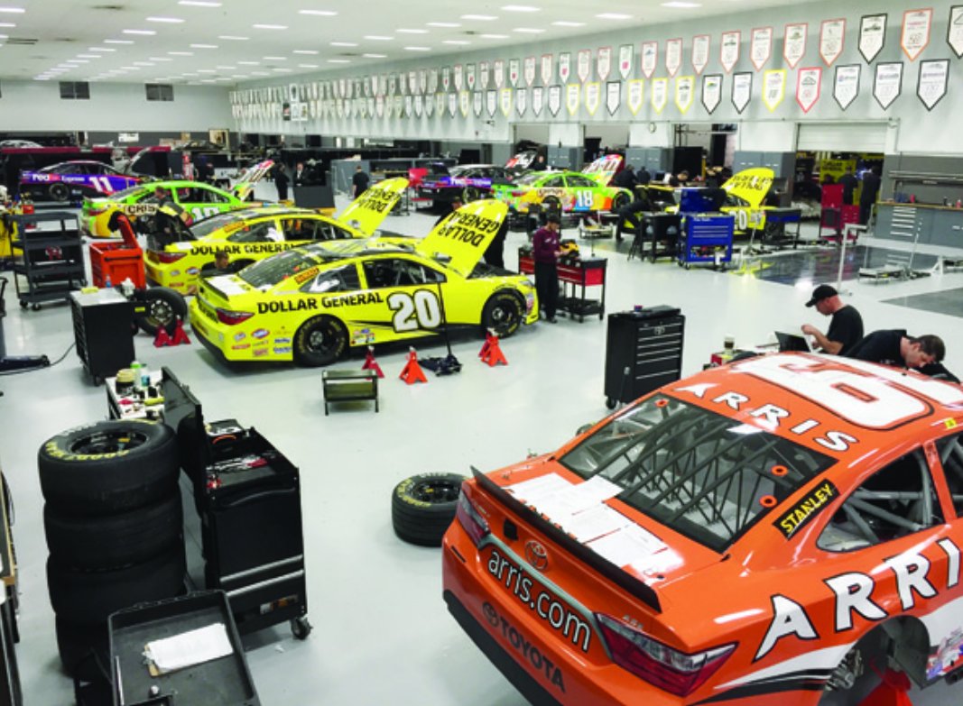 Smok3dOutRacing's tweet photo. SOR'S Thursday night stable of Joe Gibbs Toyotas are ready to leave the shop for Daytona tonight #ReturnofNard https://t.co/zZ92Rt0p4K