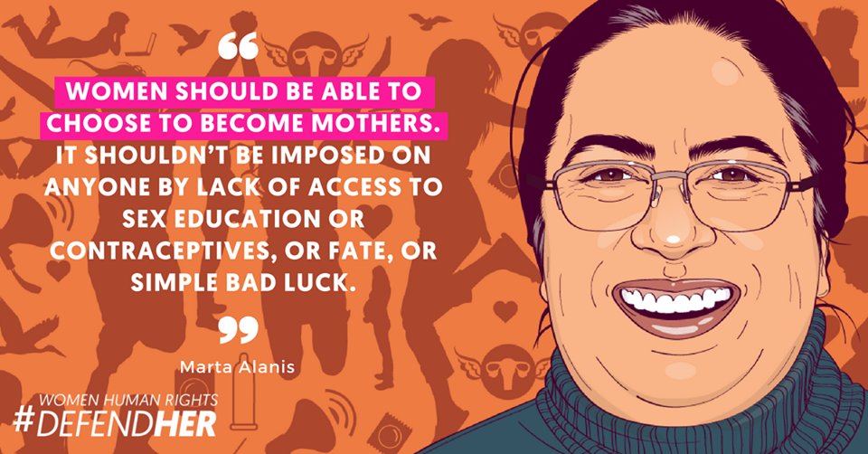 PeriodAction's tweet photo. Women #HumanRights #DefendHer Marta Alanis reminds us that motherhood should be a choice! v @GlobalFundWomen | #contraceptives #SRHR #mylife https://t.co/Eq34gLyauo