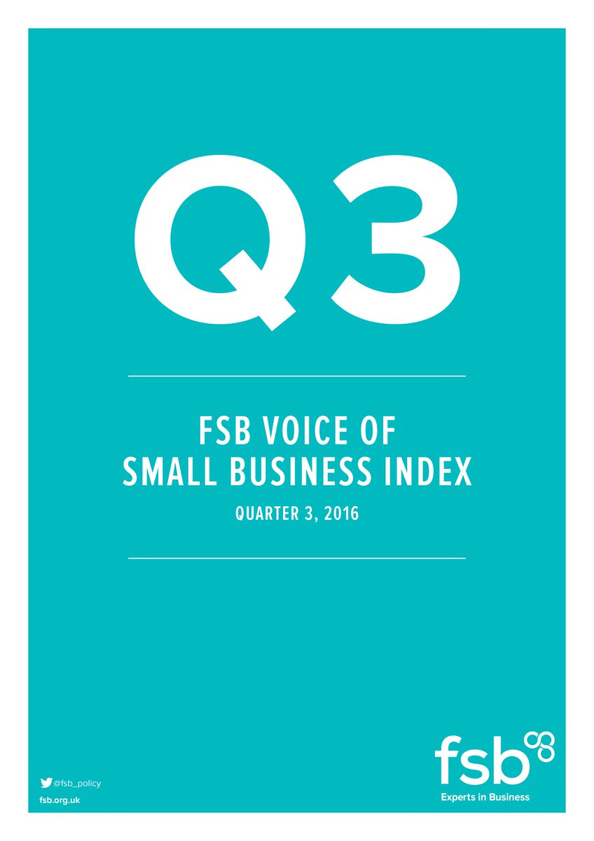 JUST PUBLISHED: Latest <a href="/fsb_policy/">Federation of Small Businesses (FSB)</a>  #SBI out now looking at #SME business confidence bit.ly/2cmqiqd