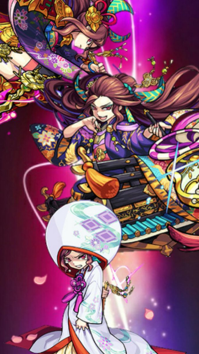 Uzivatel モンスト壁紙作成 いよいんよ Na Twitteru モンスト モンスターストライク 壁紙 闇属性 茶々 端末専用壁紙