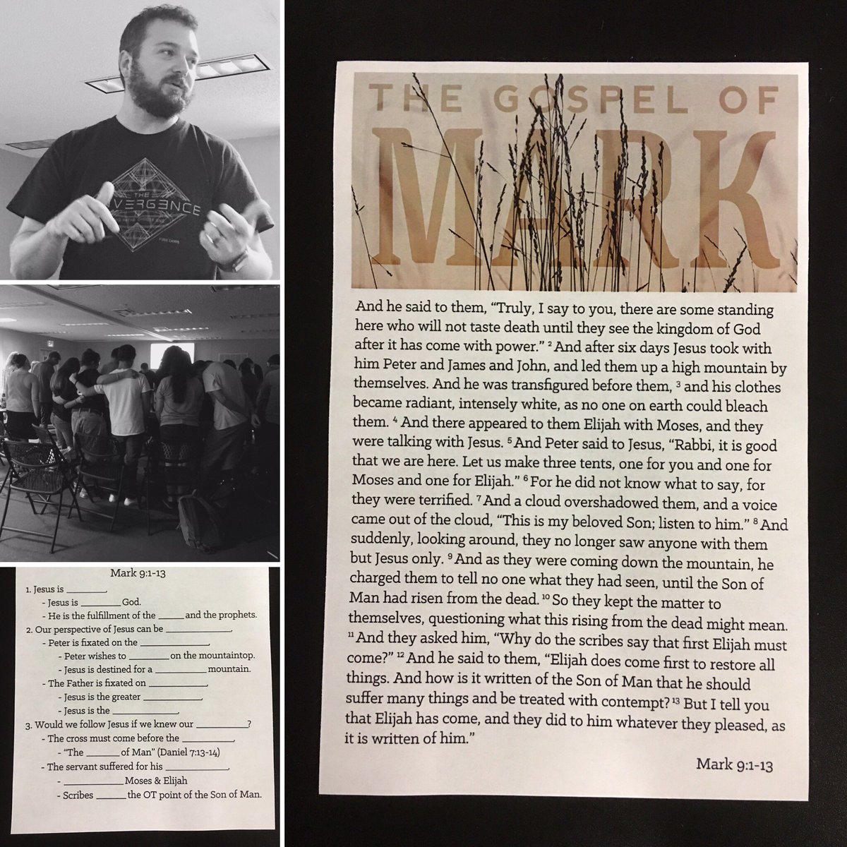 Tonight, <a href="/BurmeisterPeter/">Peter Burmeister</a> led us through the question, “Who is Jesus?” in Mark 9:1-13, the transfiguration. #ptbclife