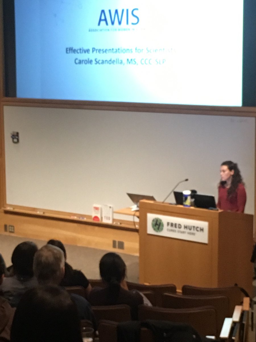SeattleAWIS's tweet photo. @fredhutch Our Co-chair of programming @KsMo0607 giving an intro to #SeattleAWIS & our speaker @CaroleScandella https://t.co/FUil7aBEu5