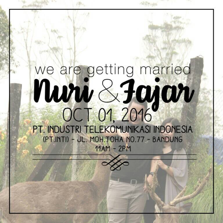 Assalamualikum..
Kang <a href="/ridwankamil/">Ridwan Kamil</a> kalo sempet dan ga sibuk mampir ke resepsi nikahan saya ya kang.. Hatur nuhuun..