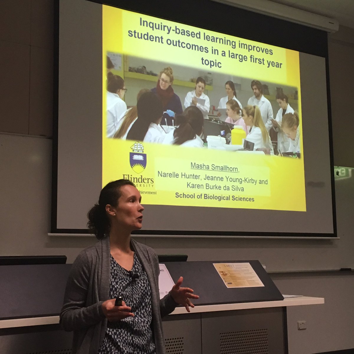 drsarahlist's tweet photo. Masha Smallhorn on #inquiry based #learning #ibl #herga #herga16 @hergAdelaide https://t.co/LHYxEGpOoo