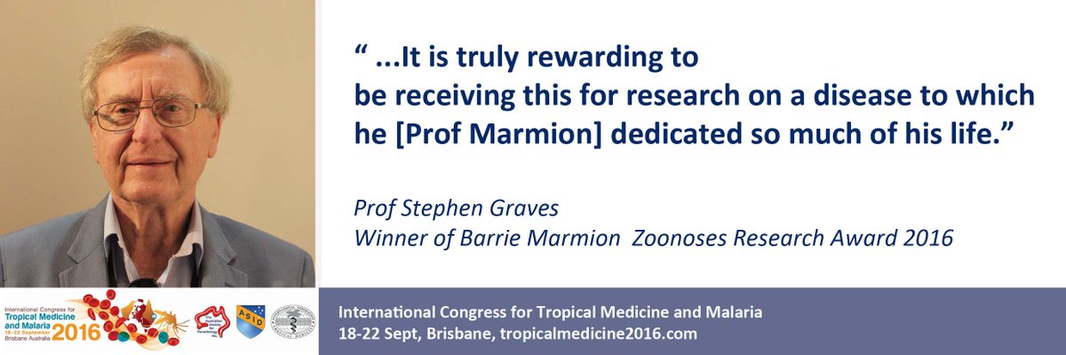 ASIDANZ's tweet image. Congratulations to Prof Stephen Graves, winner of ASID's Barrie Marmion Zoonoses Award for his Q fever research!