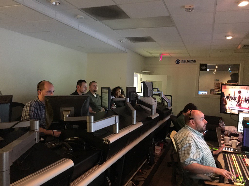 AmandaBazemore's tweet photo. Great group of professionals in the control room/field trying to cover violent protests in Charlotte. @WBTV_News https://t.co/kittpizBBX