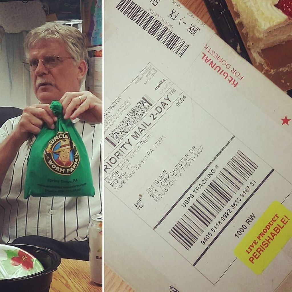 WAISSBISD's tweet photo. Mr. I recieved a special delivery during lunch today. #liveworms #unclejimswormfarm #7thgr… https://t.co/kDwp22Vs1V https://t.co/QXlsz3LukK