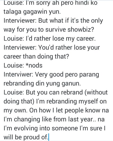 justforLouiseDR's tweet photo. Her consistency, her principles &amp; how she stands w/it.. nakakaproud! 👏😭
Louise delos Reyes no plan of going daring 😌 https://t.co/j2RXECJyEz