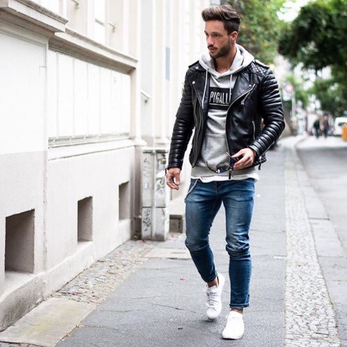 mens jacket with hoodie underneath