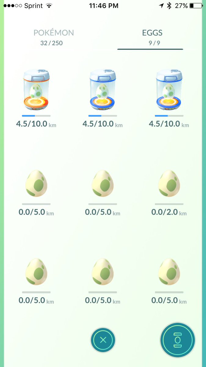 SnarkieJ's tweet photo. Can't wait to see what these end up hatching as. Already got Chansey not too long ago, can I get another?? #PokemonGo #PokemonGoNJ https://t.co/3xmfBVdFWY