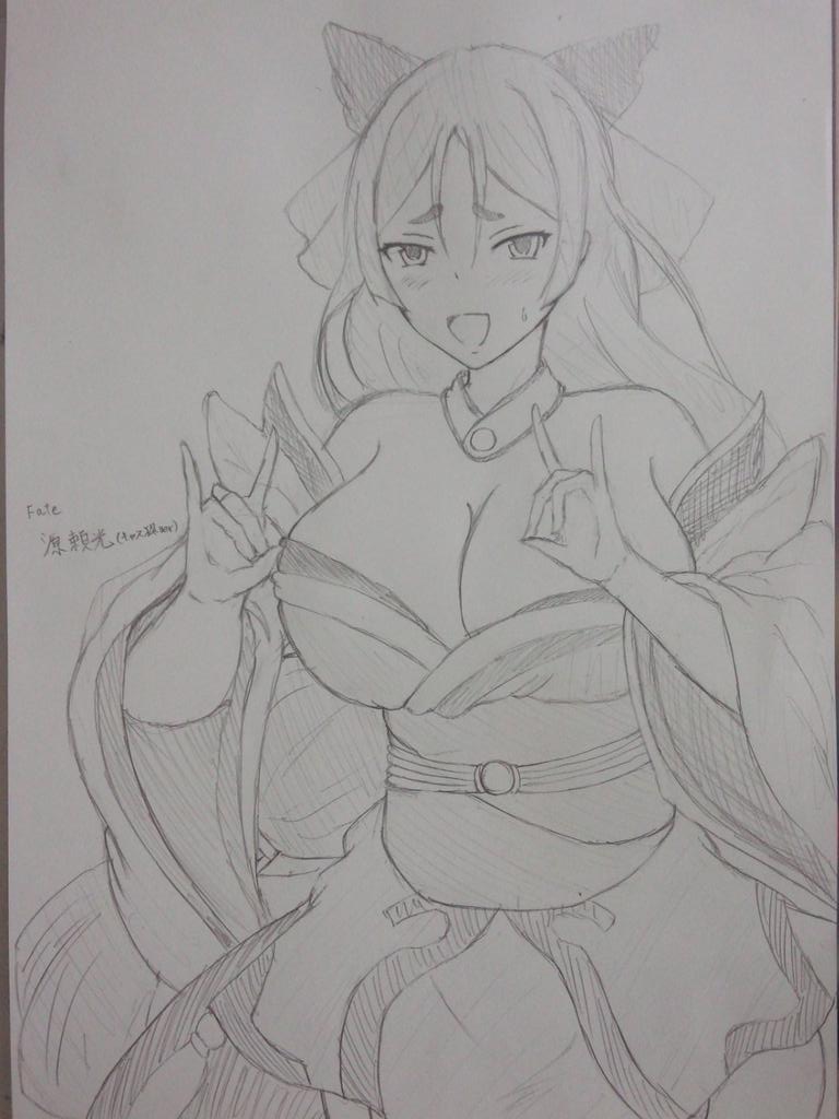 と若干ノリノリでキャス狐のコスプレ(言っちゃった←)してる頼光さんです。見納めください(*´ー`*)pic.twitter.com/ER5nFjAA15