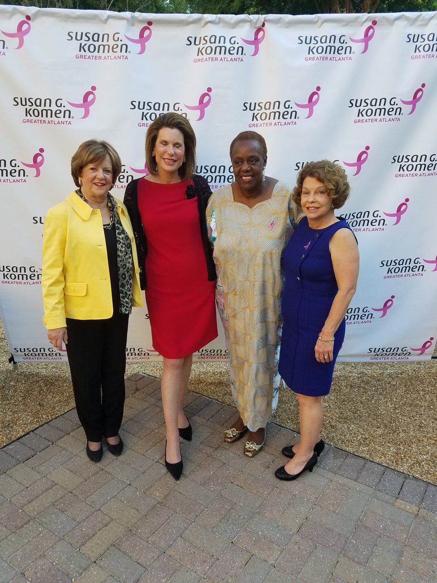 Award Winners Susan Komen 25th Anniversary Event. Coleen Nunn, Nancy Brinker, Rep. Able Mable Thomas and Rita Evans