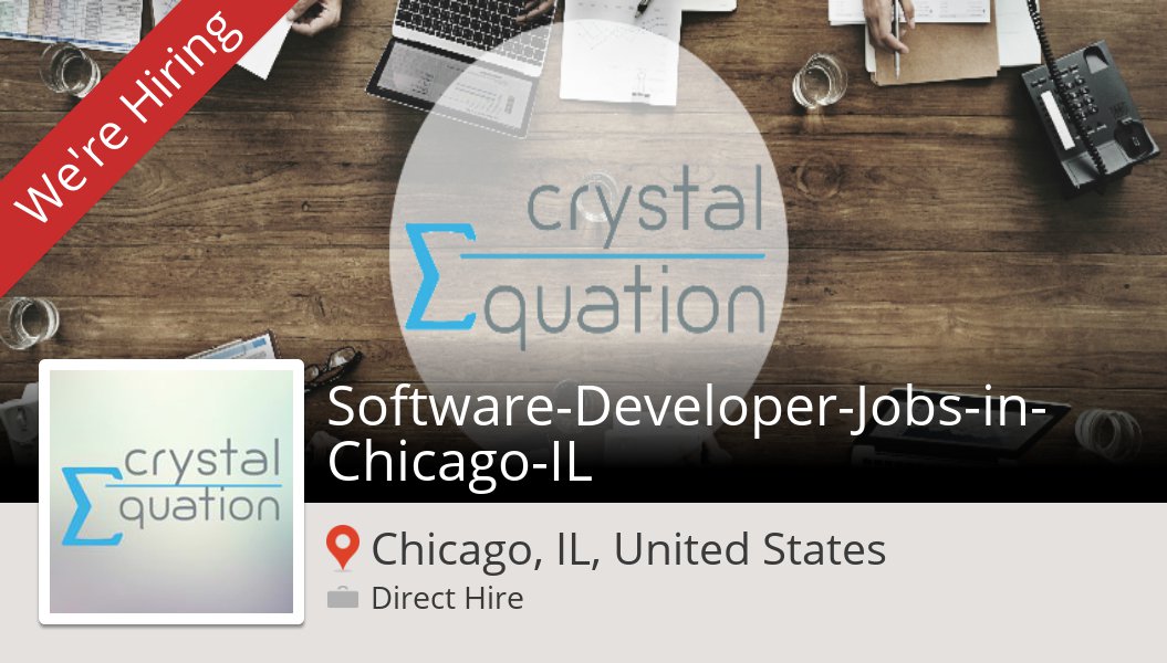 Sean_Doyle14's tweet photo. #Software-Developer-#Jobs-i... at #CrystalEquation in #ChicagoILUnitedStates #job https://t.co/9RlOTWEfcq #TechJobs https://t.co/SNfdaTxQzK