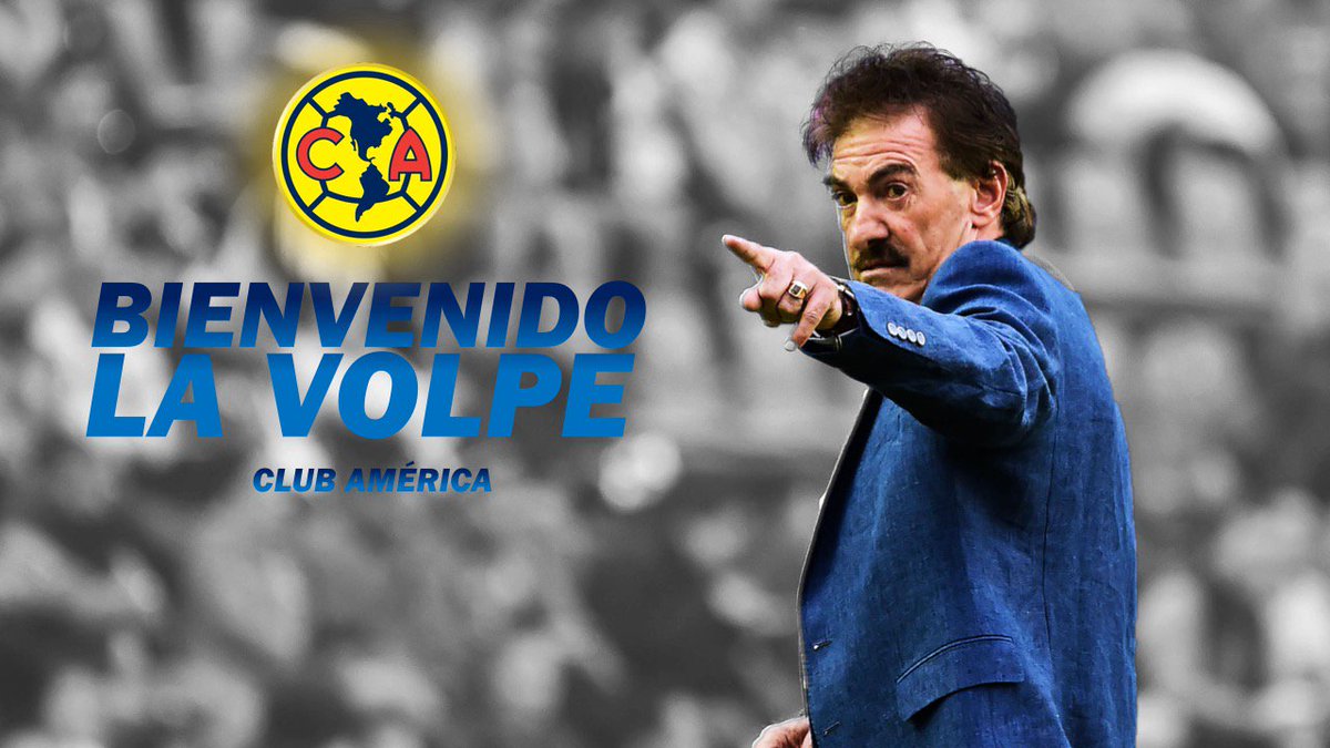 CllubAmerica's tweet photo. #NotaÁguila Ricardo La Volpe es el nuevo técnico americanista. ¡Bienvenido! https://t.co/7nsUfUdwfm https://t.co/59Ijkw9cZA