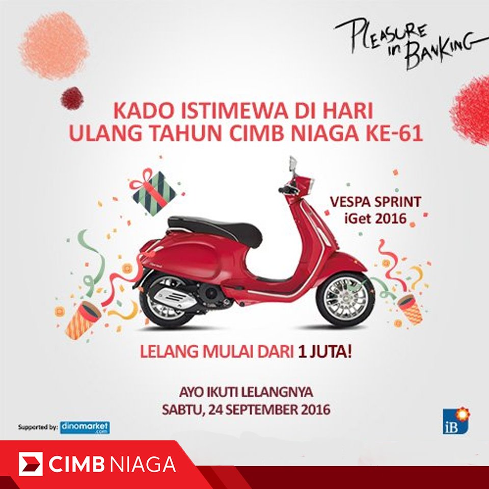 Buka tabungan di #DigitalLounge &amp; dapatkan motor Vespa Sprint iGet mulai dari 1 juta! Info: bit.ly/LDL-Sept