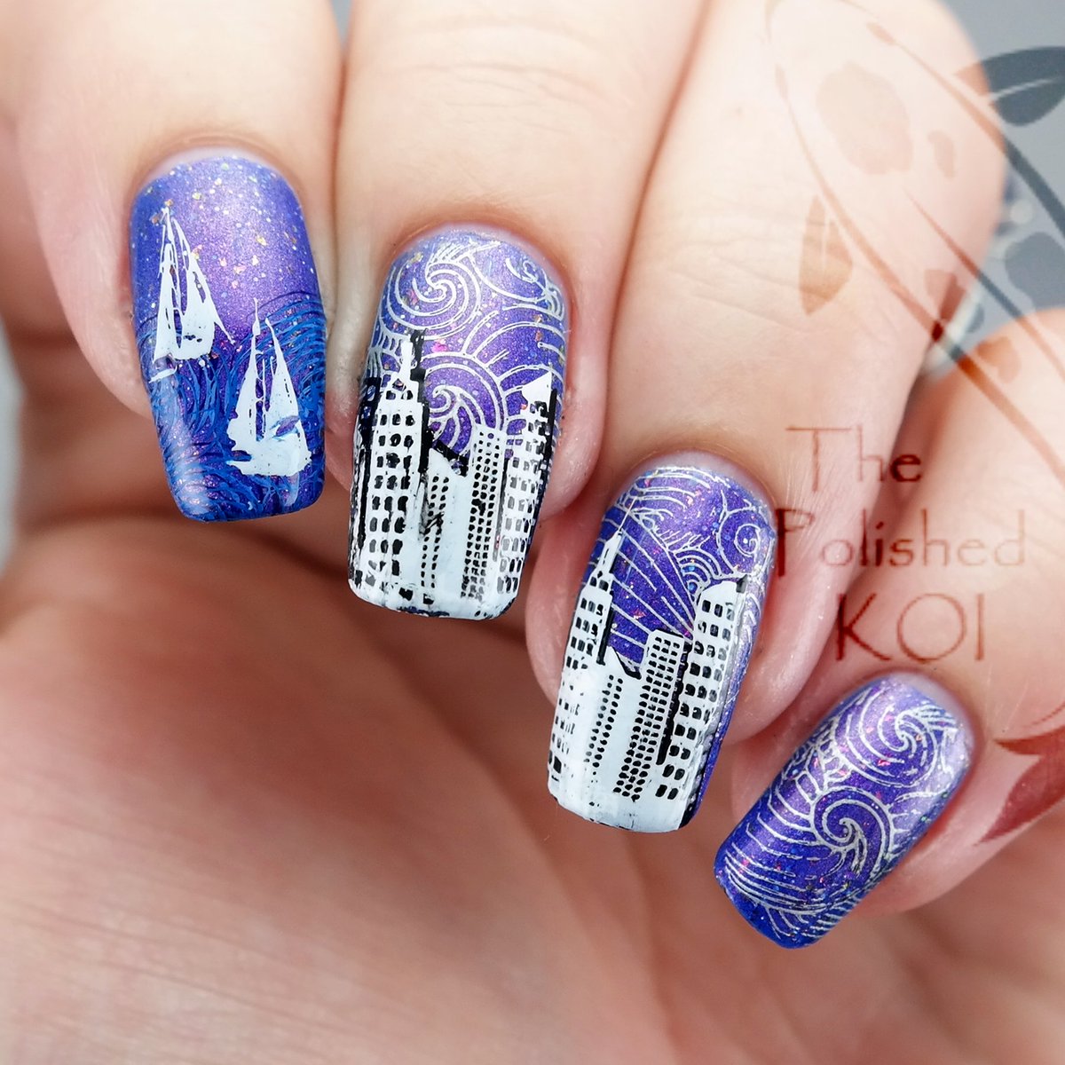 Tonic Polish - Windy City; swatch &amp; art on the blog now!
bit.ly/2cXpYiD
#nailart #nailpolish #indieswatch #purple