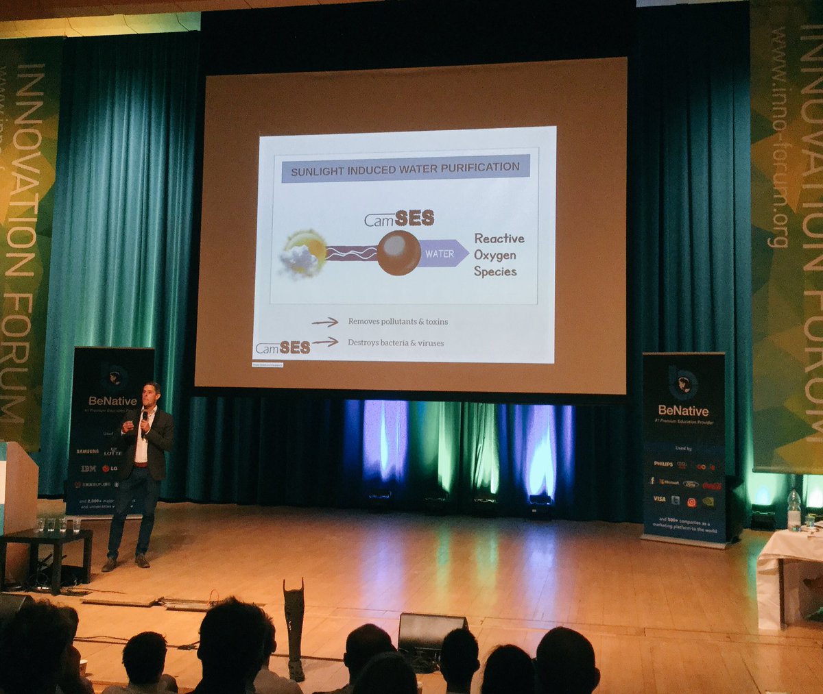 tingle_pringle's tweet photo. IMAGINE IF! Competition! @CamSESWater is pitching to provide clean water using #solar energy in emerging countries. #IF2016conference https://t.co/SP53Ln9FmP