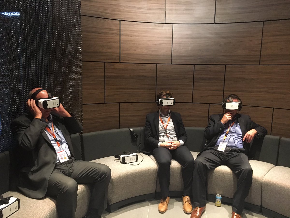 BurbidgeKitchen's tweet image. Some of the Sales Team experiencing VR @blumuk seems to be a hit! #techblast