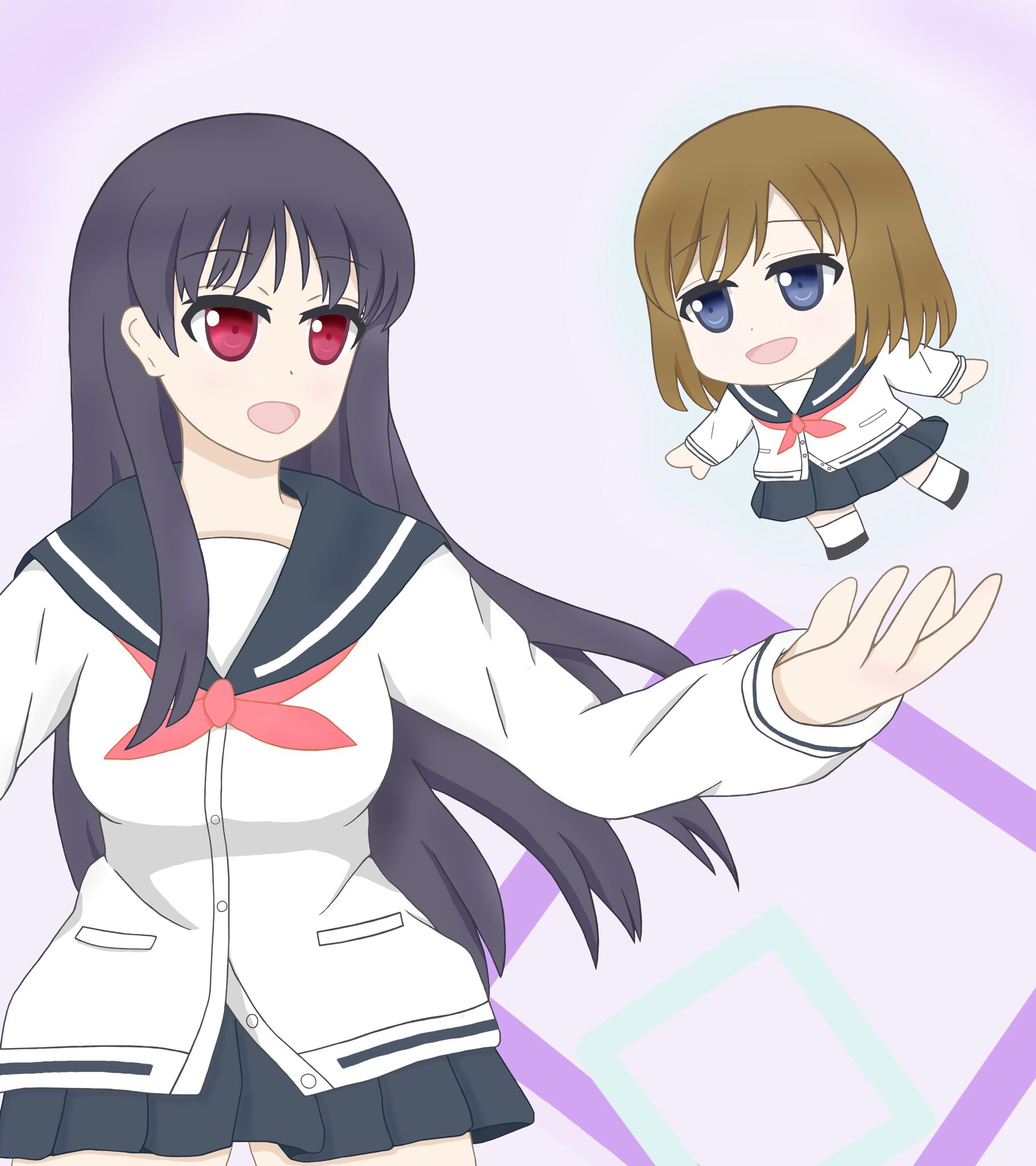 えと 咲 Saki 千里山女子の清水谷竜華さんと枕神怜ちゃんです 未来見せたるでぇ T Co Hvbjj8orvq Twitter