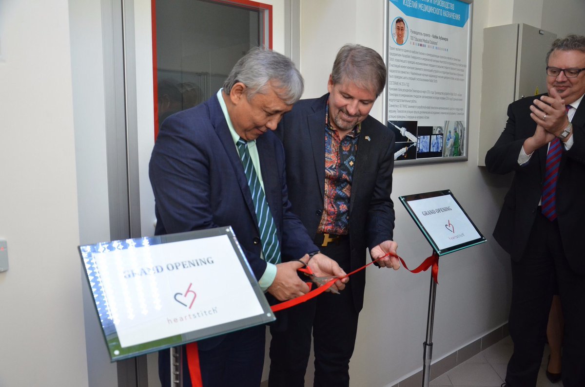 KazakhEmbassy's tweet photo. .@HeartstitchInc and @NUedukz Open Innovative Medical Production Facility. #kzus 
 https://t.co/cvDkZwUN5S https://t.co/omXNUE7DWD