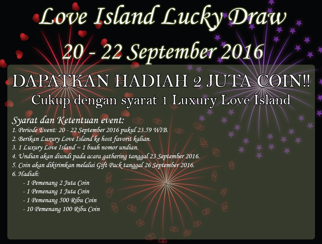 Jam 23.59 masih lumayan lama kok, masih cukup banyak kesempatan kamu untuk menangin undian di Gathering nanti. ;)