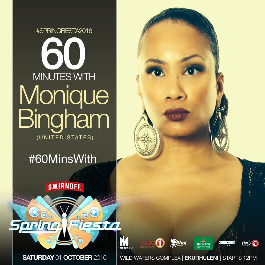 SpringFiestaSA's tweet photo. #60MinsWith @moniquebingham • What do you get up to outside of your time in the music industry ? https://t.co/7ciXPK7aTn