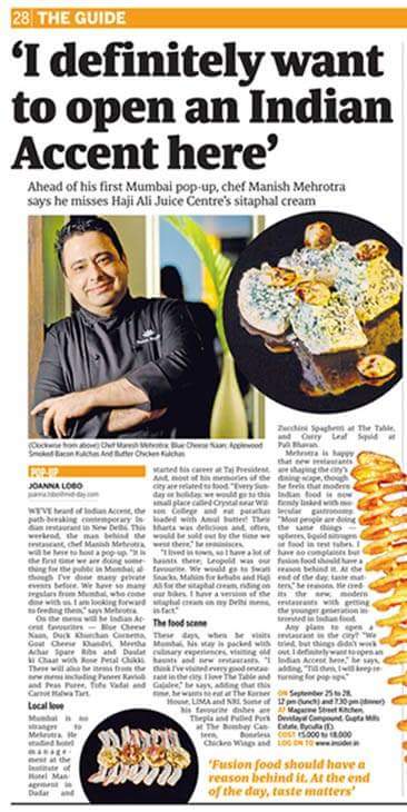mag_st_kitchen's tweet photo. In today's MidDay.  We still have slots available for chef Manish's lunches at MSK. Sign up today! https://t.co/PuJftGLwip