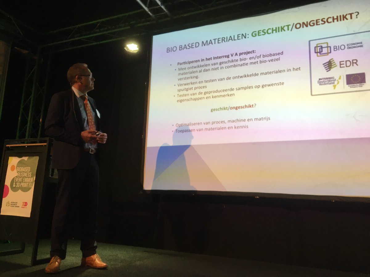 Nu in de lezingenzaal BBE Bart Labrie van H&amp;P Moulding over het gebruik van bio materiaal in kleine onderdelen via spuitgiettechniek