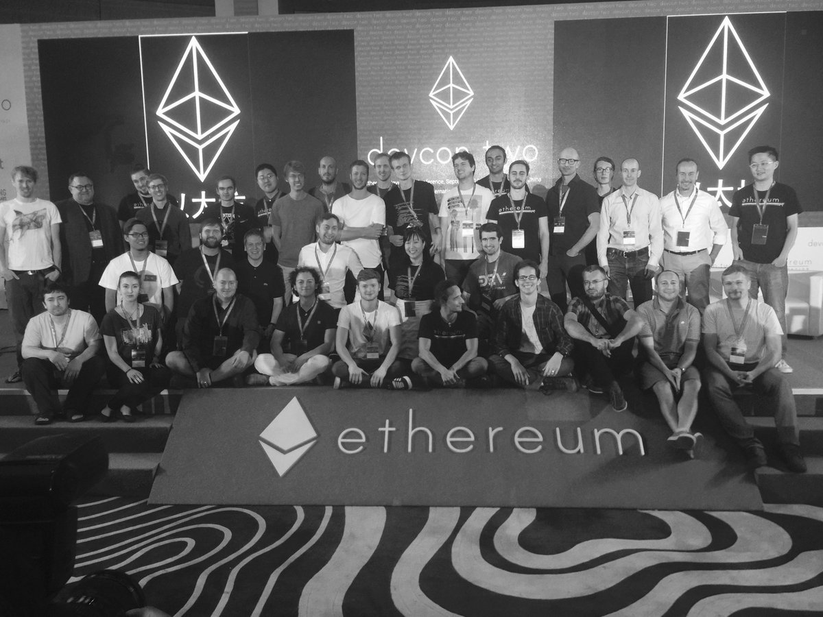 ethereum's tweet image. Thank you to everyone who joined us at #Devcon2 :) 

See you next year at Devcon3! #ethereum #blockchain #community #progress