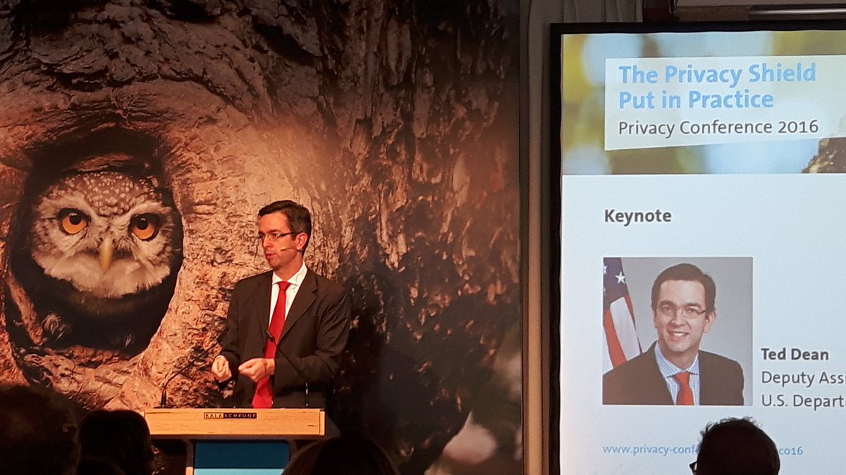 horatio2000's tweet photo. Multilateral solutions and leadership needed to ensure cross-border #data flows beyond #PrivacyShield, says Ted Dean of @CommerceGov #pco16 https://t.co/SQc4V75LUo