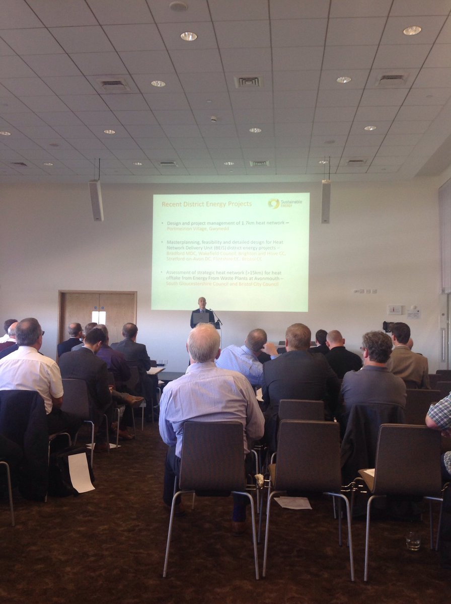 <a href="/SustEnergyLtd/">Sustainable Energy</a> taking the stage speaking on a consultants perspective on #districtheating @ the #rehaudhworkshop