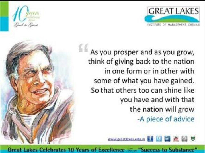 manmohan88888's tweet photo. #tcsatgl Cementing the industry relationships @GreatLakes_MBA . Flashback - Ratan Tata visiting the Campus. https://t.co/lL3ztJOnm7