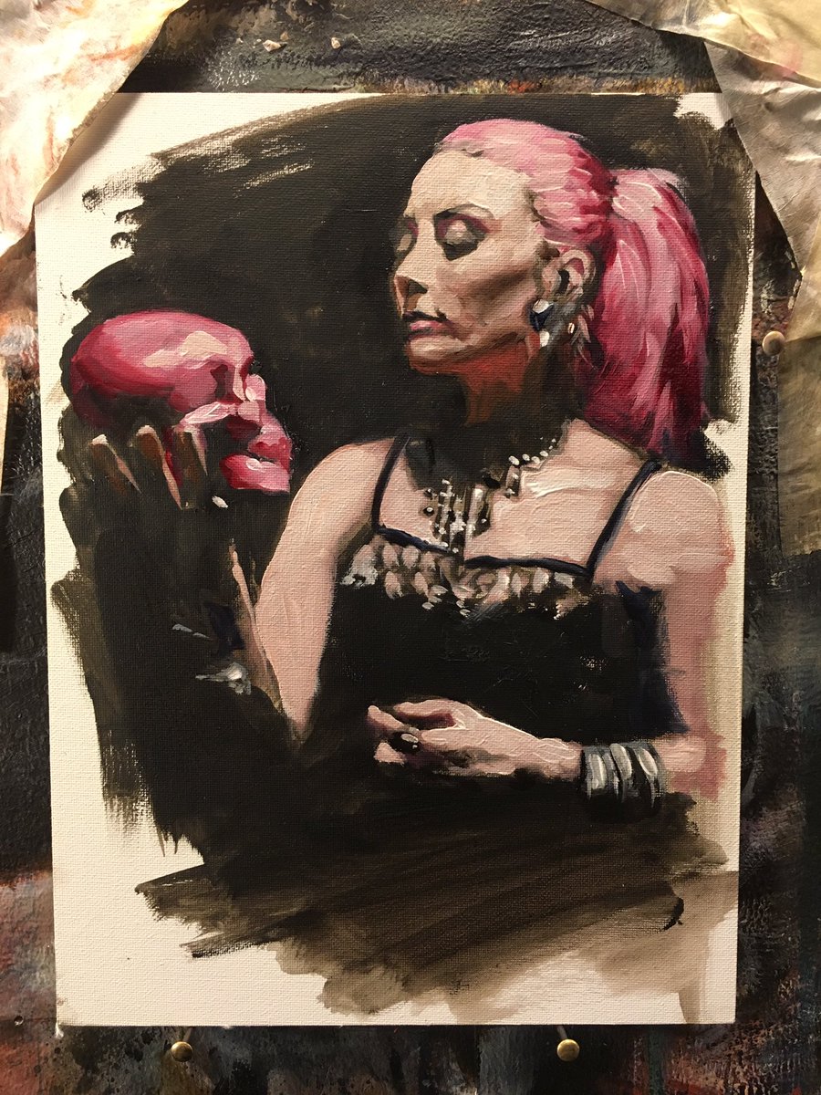 TomPorta's tweet photo. Playin' small, 9"x7", oil on panel #painting #portrait #contemporayart https://t.co/CgeCdf2ee7