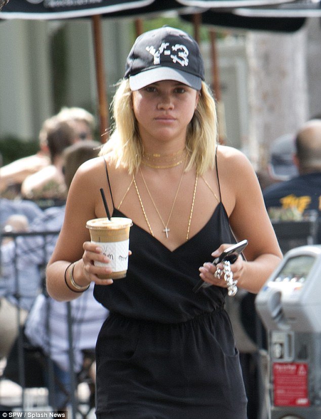 Sofia Richie steps out bra-free one day after THAT nip slip. @justinbieber....