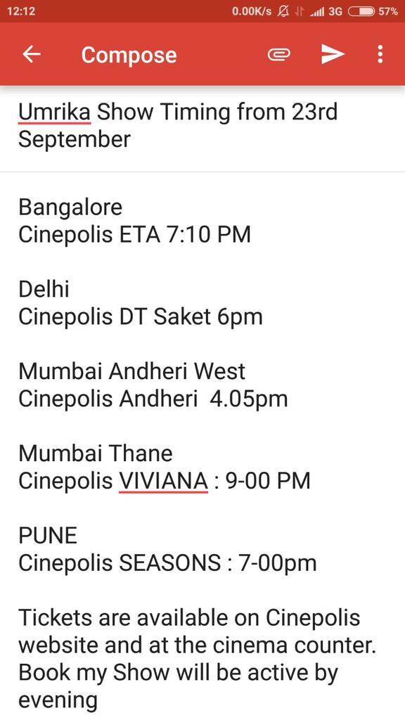 <a href="/IamIFS/">Indian Film Studios, IFS</a> releases @umrikathemovie on 23rd Sep <a href="/swatishetty/">swati shetty</a> <a href="/IndiaCinepolis/">Cinépolis India</a> <a href="/aashishw17/">Ashish Wagh</a> at a cinema near you