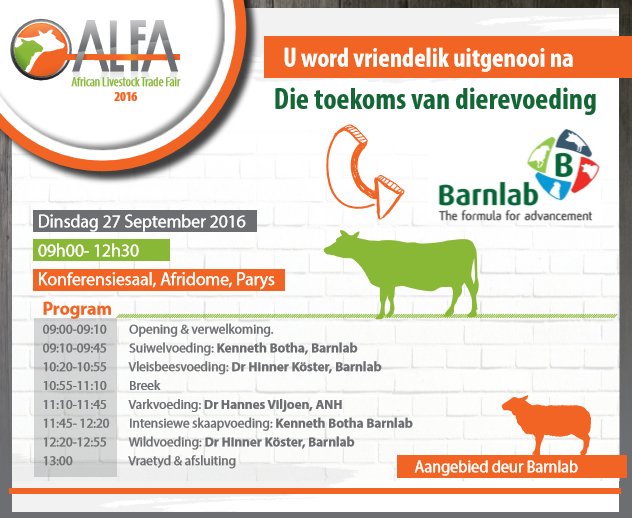 ALFAExpo's tweet photo. 'Dierevoeding vir die toekoms' -'n Werkswinkel deur #Barnlab is een van die hoogtepunte by #ALFA2016
Kry jou kaartjies nou op @iTicketsSA https://t.co/XDzoxN6U97