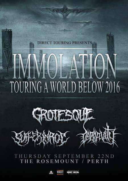 jessimathews's tweet photo. Tonight @Immolation kick off their Aus tour in Perth at @RosemountHotel https://t.co/JTSEXnFwnN