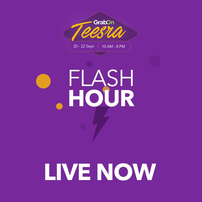 GrabOnIn's tweet photo. #FlashHour 10 min to go!
visit: https://t.co/mASNQ5teYy
RT & Tag Your Friends.
Stand a chance to win triple the Prize!
#GrabOnKaTeesra https://t.co/TMHIi8eN8K