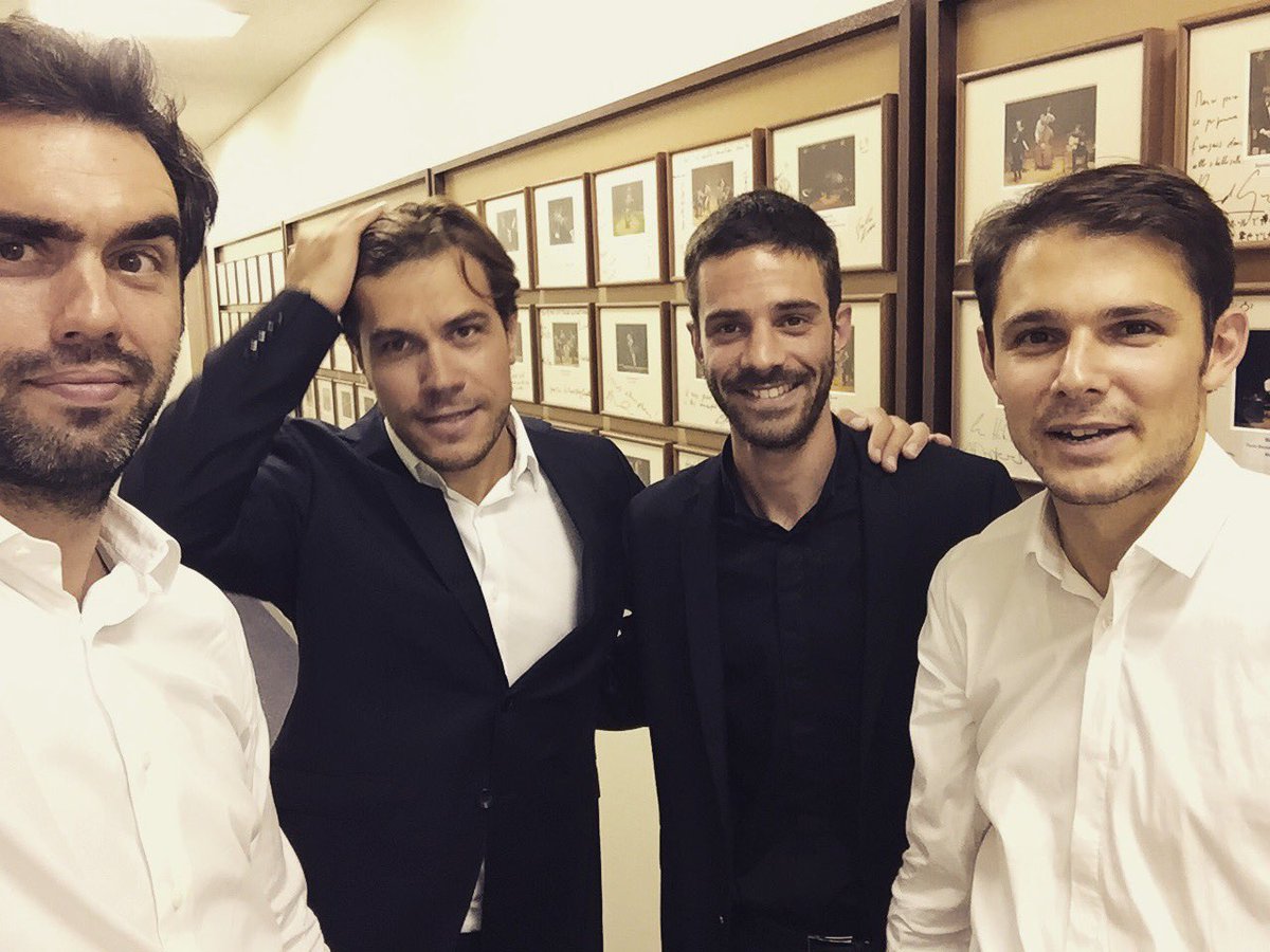 QModigliani's tweet photo. Schumann quartet with our dear friend Adam Laloum #ojihall #ontour #japan #schumannproject #kajimoto https://t.co/tAmuBcdOiI