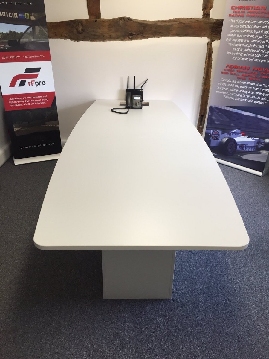 WarrensOffice's tweet photo. Bespoke boardroom table delivered and installed yesterday (in two parts due to limited access) with @Techo_UK Sidiz meeting chairs. https://t.co/xsPM2bpCIB