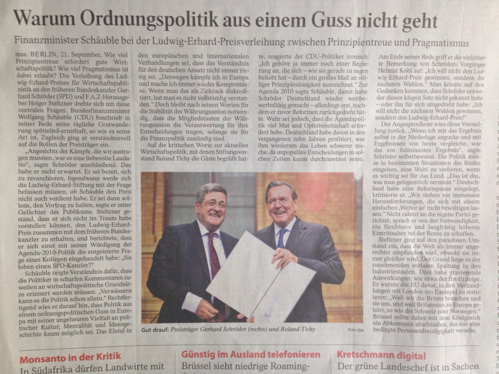 LEStiftung's tweet photo. Nachbetrachtungen #LEP2016, 22.9., FAZ S. 15 https://t.co/jYLfzwWQ7W