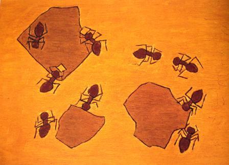 熊谷守一(Kumagai Morikazu) 「赤蟻」1971年 #熊谷守一 #KumagaiMorikazu