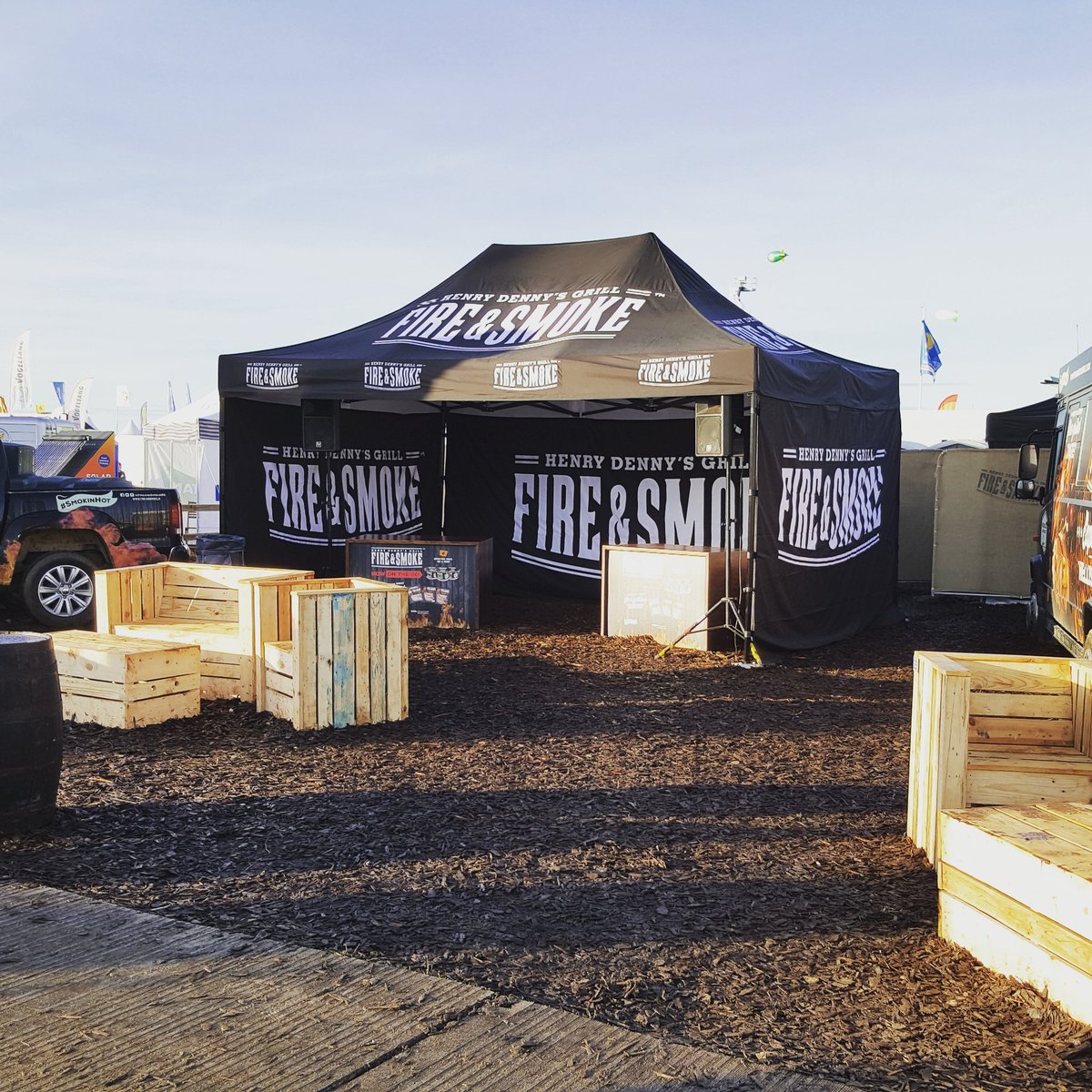TITAN_Agency1's tweet photo. All set for the last day folks...make sure you try the bacon #Yum #HellishlyGood @FireandSmokeIRE https://t.co/vEs4mxDfcq