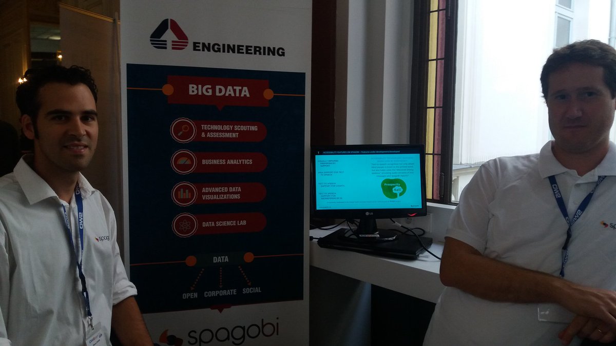 AlbertoGhedo's tweet image. @zerba78 @AlbertoGhedo at #OW2con for   #p4all and @SpagoBI