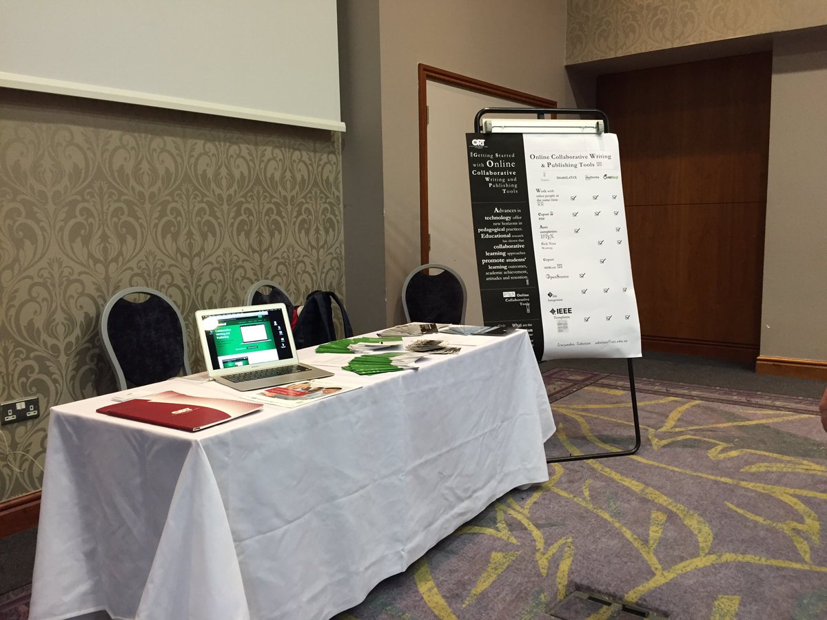 aleadorjan's tweet photo. #icl2016 Best Online Collaborative Writting and Publishing Tools @overleaf @authorea @sharelatex https://t.co/qd6R64jqO4