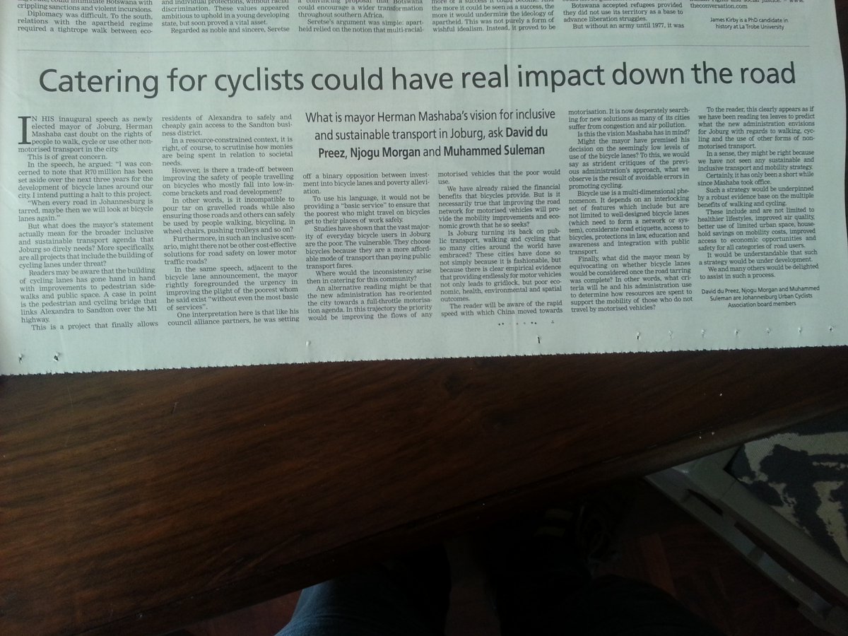 In today's star, we ask for mayor mashaba's inclusive and sustainable transport strategy 4 #Johannesburg <a href="/Parks_Tau/">Parks Tau</a> <a href="/Radio702/">702</a> <a href="/ewnupdates/">Eyewitness News</a>