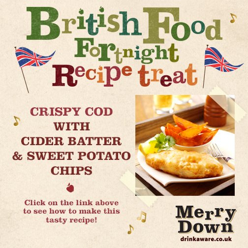 #BritishFoodFortnight try this twist on this all-time favourite recipe - Crispy cod with Cider Batter : bit.ly/1p56AGq