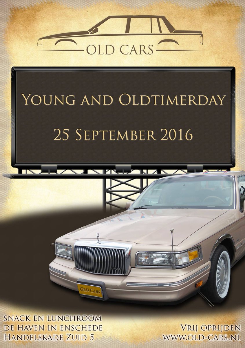 ThreeManagement's tweet photo. 25 sept. organiseren wij i.s.m. Oldcars van 10-16 de Young and Oldtimerdag bij snackbar/lunchroom #deHaven te #Enschede. #ManagementThree https://t.co/qblKMpppA2