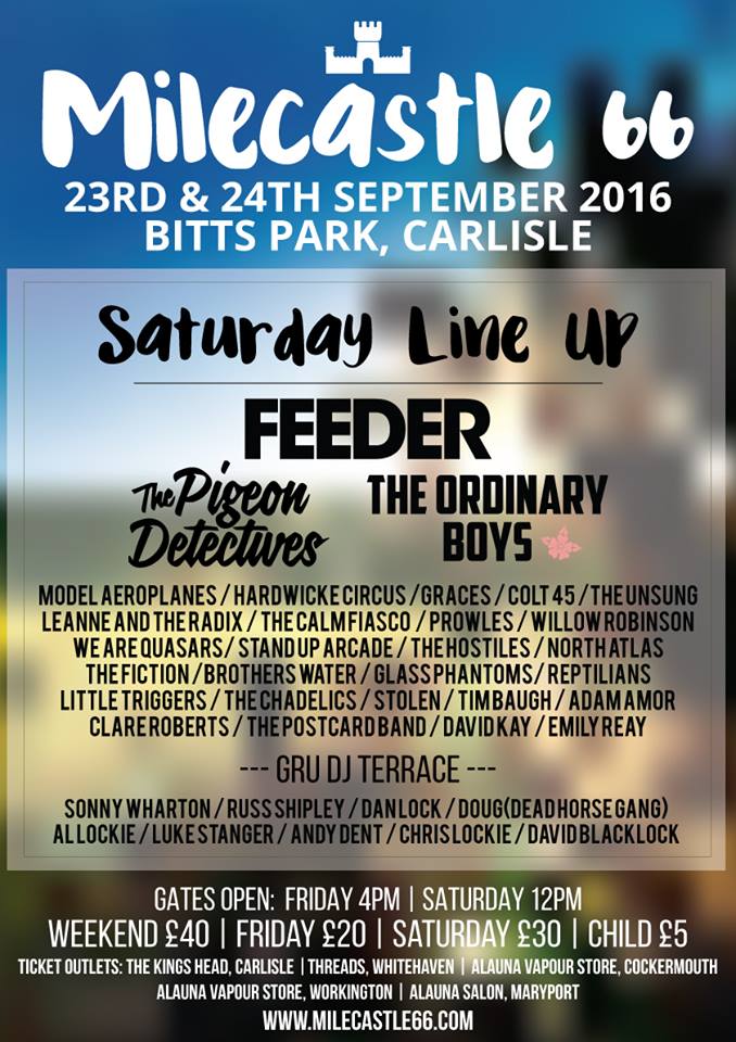 Presented by <a href="/MIGHTYBOOF/">MIGHTY BOOF</a>, <a href="/milecastle66/">milecastle66</a> takes place in Bitts Park from Fri 23 to Sat 24 Sep bit.ly/1RopNzb